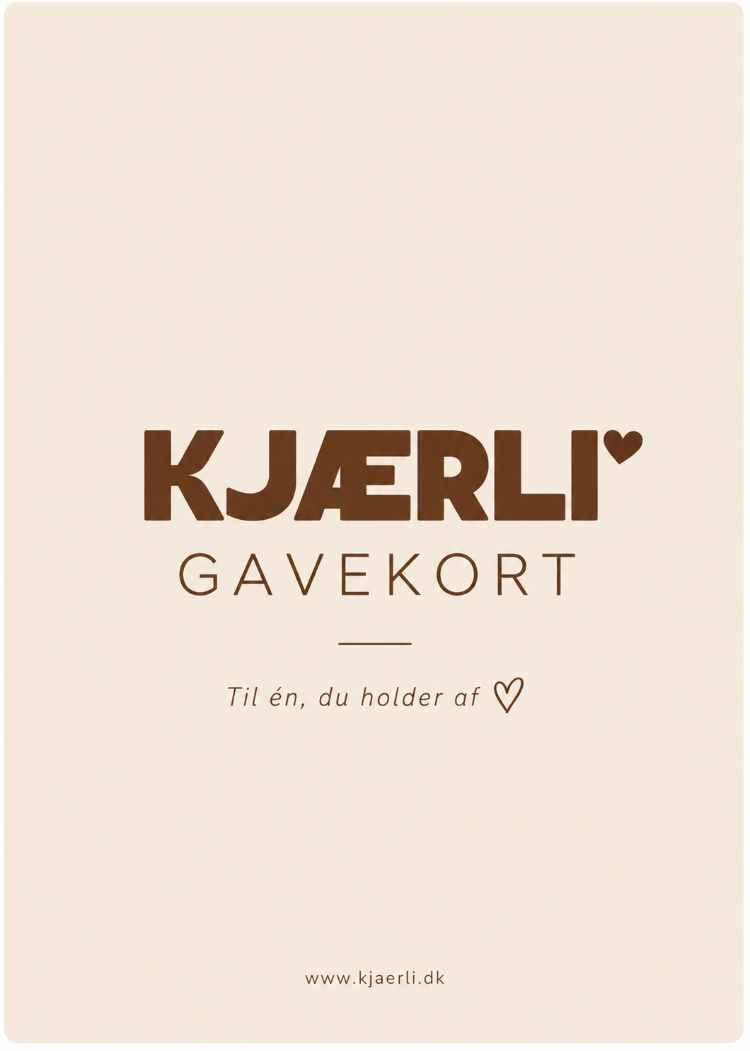 KJÆRLI’ Gavekort 🤎